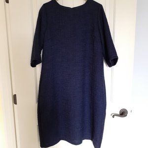 Dainty Jewells Wool Blend Blue Tweed Sheath Dress with Sparkle Size XL